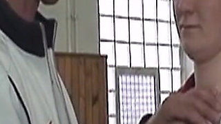 Mature Coach Fingers and Licks Skinny Babe's Dripping Pussy in Gym