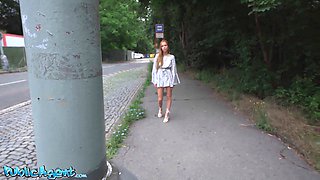 Jessie Way - Natural Teen Gets Her Shaved Pussy Gaped in Public Agent's POV