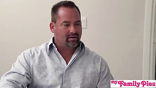 Deep throat sex with comely Tyler Nixon and Katie Kush from My Family Pies