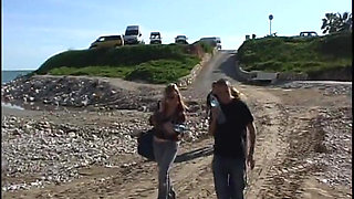 Young Whore Fucks Studs Cock While Her Girlfriend Watches