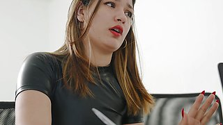 Young big ass Argentina seduces her boss while the stepson watches her and fucks her.