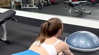 Doggystyle pussy workout with creampie ending for horny babe