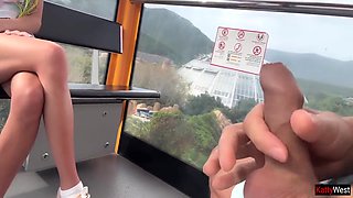 Public Dick Flashing - Girl Jerks My Cock And Swallows Cum On Ferris Wheel 10 Min - Katty West