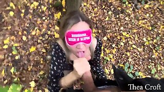 Thea Croft And Her Man Escape To The Russian Forest For Outdoor Hardcore Pounding With Massive Cumshot Blast On Her