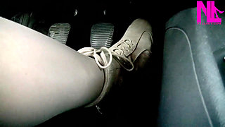 Driving and Pedal Pumping in Suede Soft Flat Boots