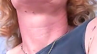 Grandma Fucks Her Hairy Pussy with a Dildo
