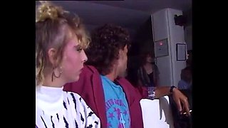 Hot Vintage Orgy with Friends - Retro Gangbang & Facial Cumshot in Front of TV