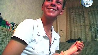 Blonde Babe Stretches Wide with Fist and Throbbing Cock