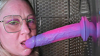 Thicc Amateur Mature Solo Cowgirl Riding Dildo Wet Pussy