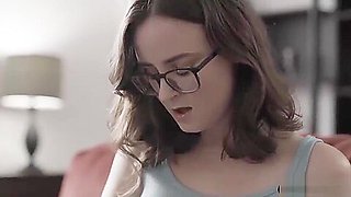 Shy teen 18+ lured into anal fuck by busty bisex therapist