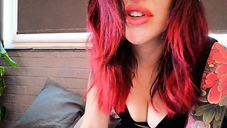 Great Big Boobs On Masturbating Redhead