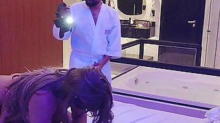 Hot Backstage: I Fill the MILF's Pussy and Big Clit with Cum!