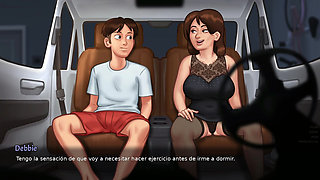 Stepmom in love makes love ALL day in every moment she can to her stepson - summertime saga