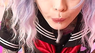 Schoolgirl Panty Stuffing and Creampie