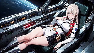 Taboo Contrast in Her White Tech-uniform, Stretched Tight While Squatting and Crawling.