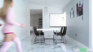 Gorgeous sex in the cowgirl pose with a busty blonde Khloe Kapri