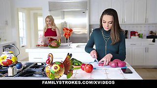 Alix Lynx and her stepdad share their hot stepdaughter's pussy at family orgy