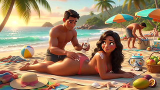 Secret Summer Heat in the Beach House Jacuzzi with My Partner's Closest Friend (AI generated)