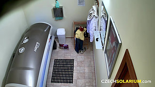 Czech Solarium 10: Shaved Pussy in Solarium, No Fucking Shame
