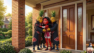 Fruit Series: Episode 3 - Cute Strawberry Girl and Pineapple Girl Sharing Sensual AI Hentai