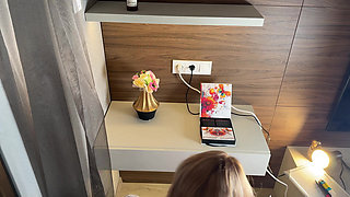 Petite blonde hot beauty Alecia has a new coloring book for big dick and blue balls to color