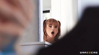 Unsuspecting Hottie: Jordi El Nino Polla drills Pigtailed Redhead Chick Nadja Rey