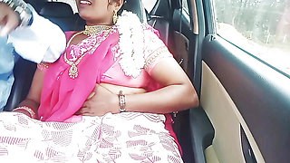 Telugu dirty talks, sex saree aunty fucking auto driver car sex part 3