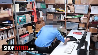 Shoplyfter - lean mischievous asian Jade Noir caught stealing and got disciplined by freak officer