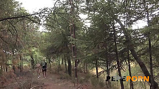 Public Threesome With a Married Couple - Husband Wants to Give His Wife Candy Fly a Sexy Surprise