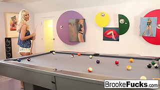 Brooke uses Van's balls to play sensual pool.