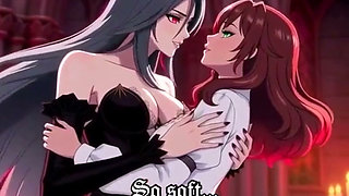 A lesbian Vampire Queen transforms a beautiful young woman