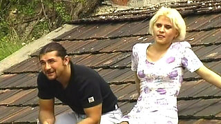 Blonde Amateur Takes Cock on Outdoor Roof