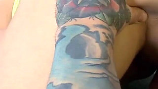 Tattooed small tits Tiffany Naylor banged in her wet pussy