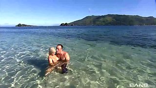 Katrin Wolf Satisfies Her Lover on the Sand