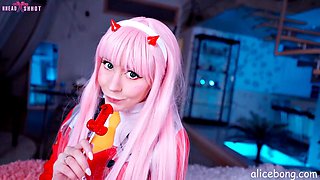 Big-Tits Hentai Cosplay Pussy Craves Strapon Dildos