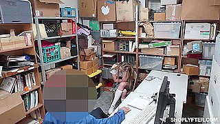 Alyssa Cole - Security Guy Fucking Young Blonde From Behind In The Back Office