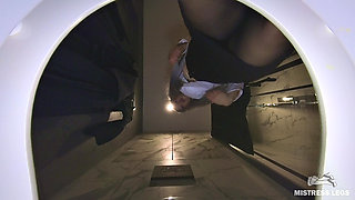 Human Toilet - Golden Shower Lite - Strict Lady Boss Pisses Directly on Your Face in Office Toilet POV