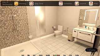 Roommate's Topless Yoga - Sunset Rose - E06