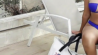Sexy Brunette Seduces Me and Makes Me Cum in a Pool