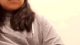 Latin Lady's Creamy Dildo Masturbation at Home