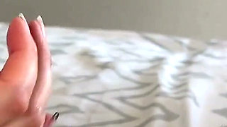 Blue Toenails Perfect Footjob