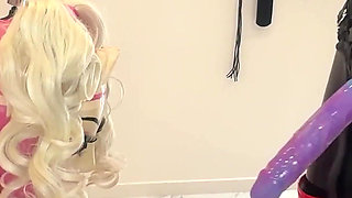 Sissy Gets Milked with a Plug in Her Ass and Has to Swallow Cum