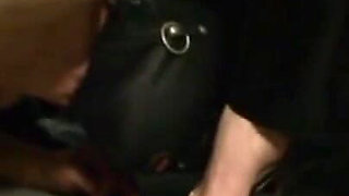 Humiliating gas mask whipping