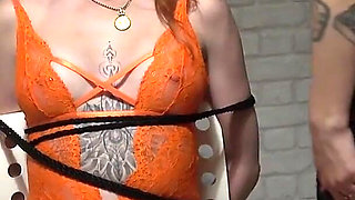 Caught Crook Made to Cum with Hitachi by Female Security