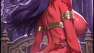 Cute demon girl twerking (Ai animation)