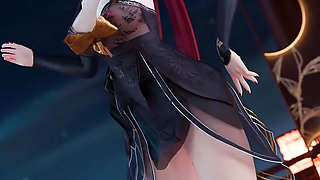 [mmd] 4K Yinyin-bingbing Korean Dance, Lingerie, Erotic Tattoo, Striptease