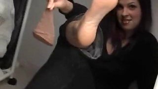 Wife Tries On Different Pairs Of Stockings For Husband: Amateur, Babe  Brunette Porn