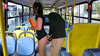 Busty Latina student Jennyferpimenta gets fucked hard on public bus - uncensored 4k