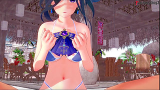 Clorinde POV blowjob bikini - Genshin Impact