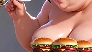 Weight Gain Humiliation - Fat Woman Stuffing Skinny Feedee